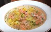 Суп из обрезков красной рыбы