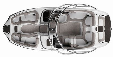 Компоновка катера «Yamaha 242 Limited»