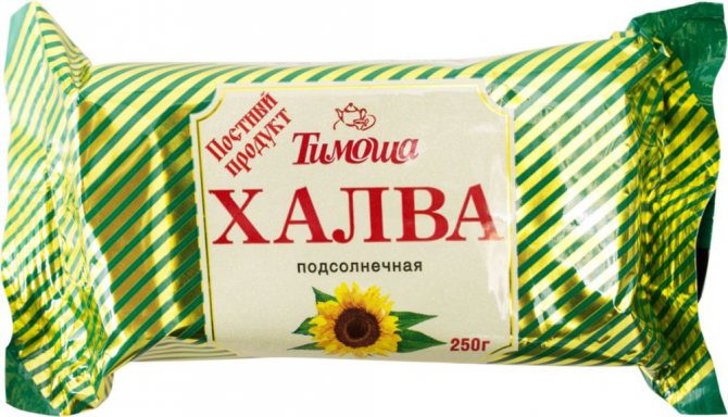 упаковка дешёвой халвы